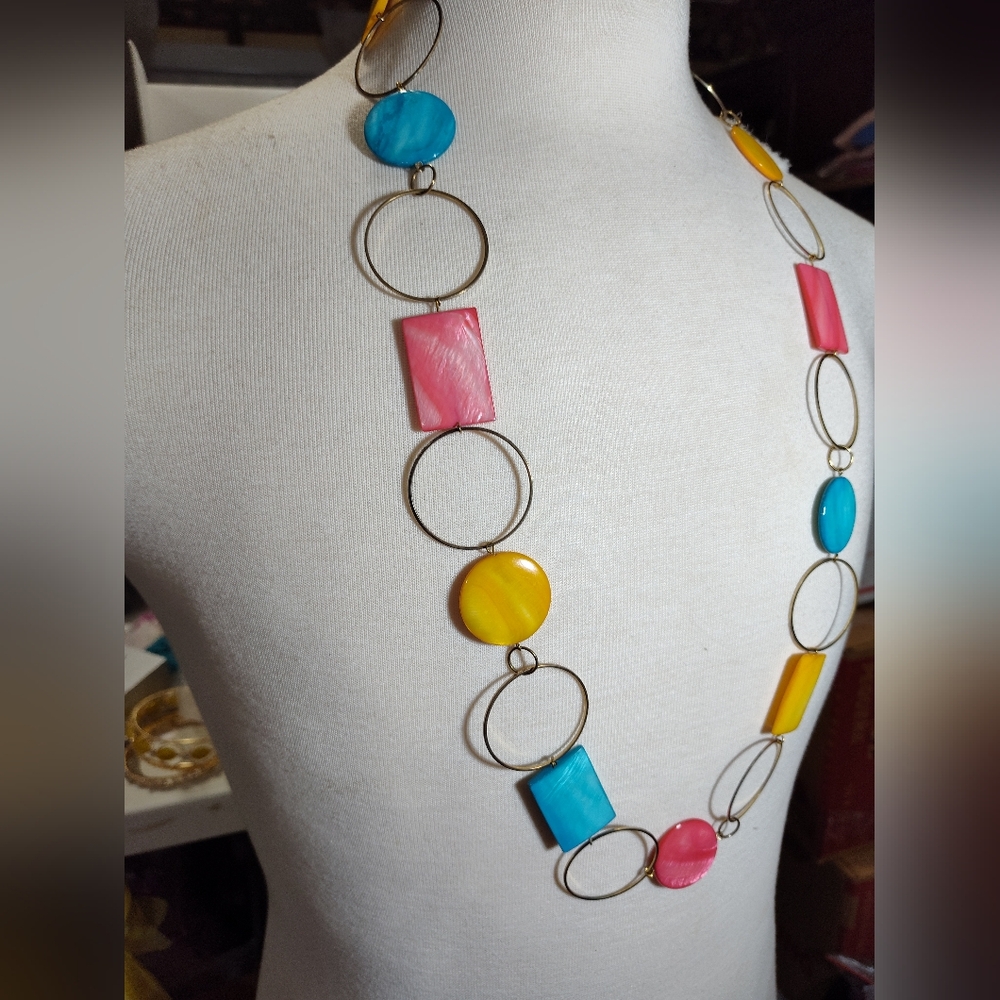 Colorful Geometric Necklace